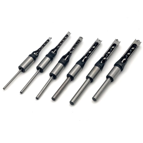 FUKUMIDO Square Hole Drill, Woodworking Drill Chuck, Wood Chisel, Carpentry Tool, Hex Chisel, Square Chisel, Drill Bit, Furniture, Mortise, Set of 6