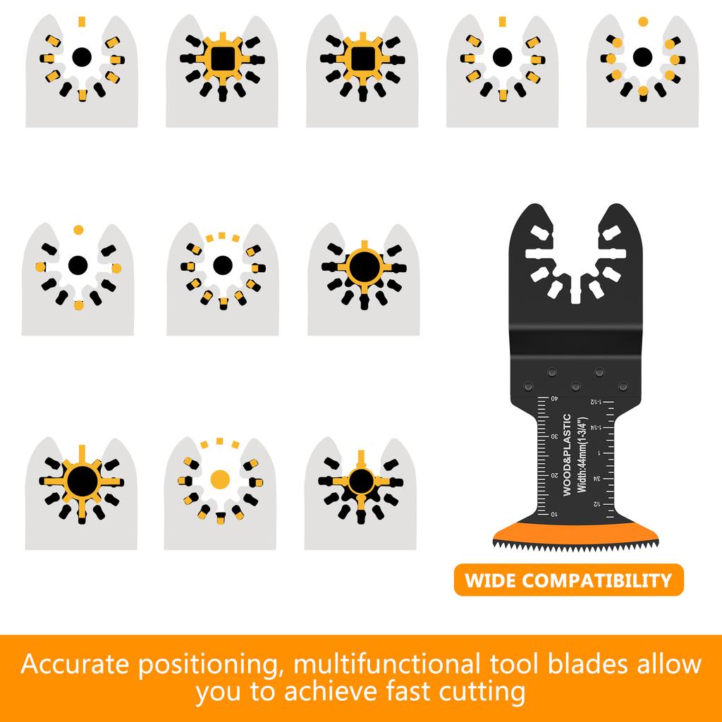 10/20Pcs High Carbon Steel Oscillating Saw Blades for Wood Soft Metal Plastic Multitool Quick Release Saw Blades Fit Renovator