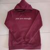 Women's Cross-Border Letter Print Hoodie - Plain Color Drawstring Sweatshirt, European & American Style.