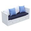 1:12 Dollhouse Sofa Toys Mini Wooden Furniture Model Dollhouse Bedroom Living Room Decoration