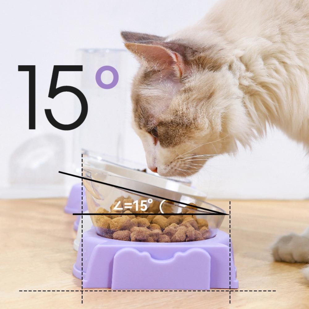 Universal Automatic Feeder Pet Cat Food Bowl Raised Stand Splice Drinking Fountain All-in-One Water Dispenser Cats Dogs Pet