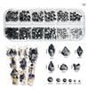 1 Box-Pre-made Nail Charm /Gems for 8 Best 3D Nail Supplies Bowknot/Crown /Glitter Rhinestones Nails Charms Diamonds