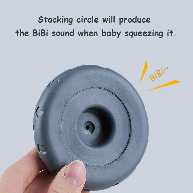 Montessori Silikonowe Klocki dla Niemowląt Koala Ściskany Stacker & Gryzaki Rozwój Intelektualny Wczesne Zabawki 3D Puzzle