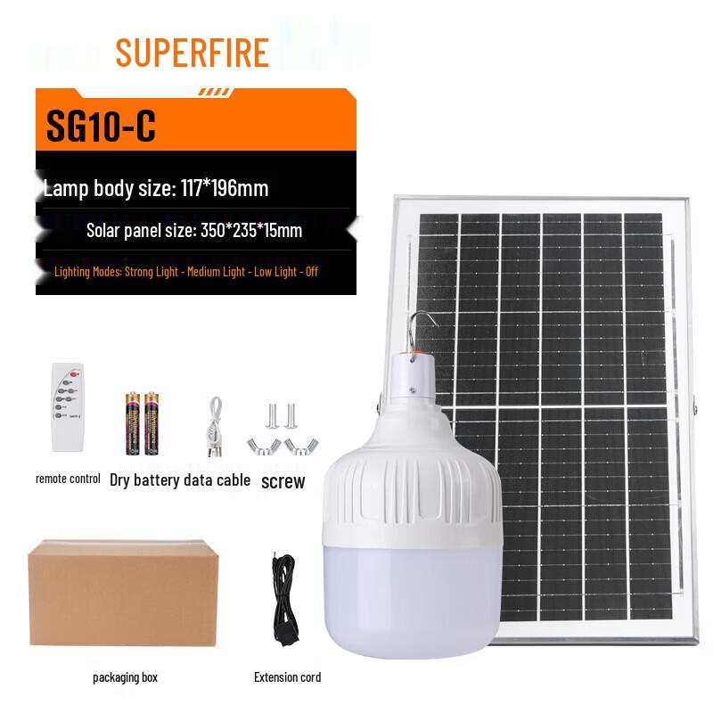 

SupFire SG10-C LED Solar Smart Remote Bulb