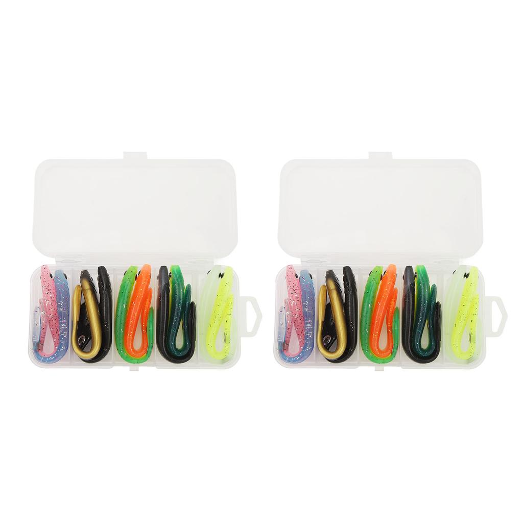 20pcs Soft Fishing Lure Simulation High Toughness Artificial Loach Lure Set for Outdoor Fishing