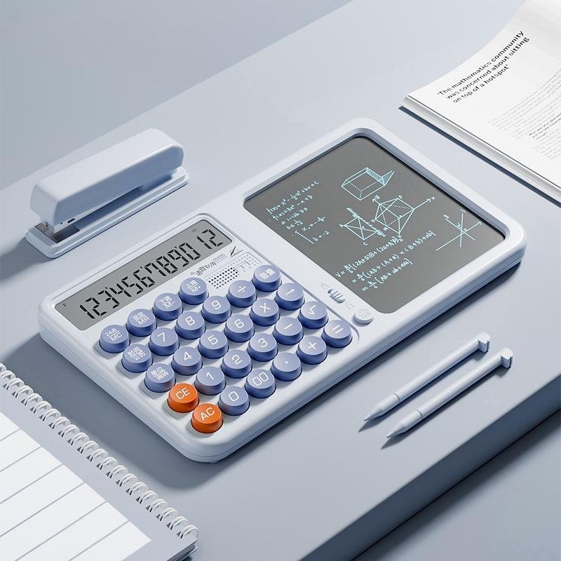 Bunter Mode-Taschenrechner mit Schreibtafel-Tastenrechner für Büro oder Schule, flexible Tastatur für College, Büro, Schüler