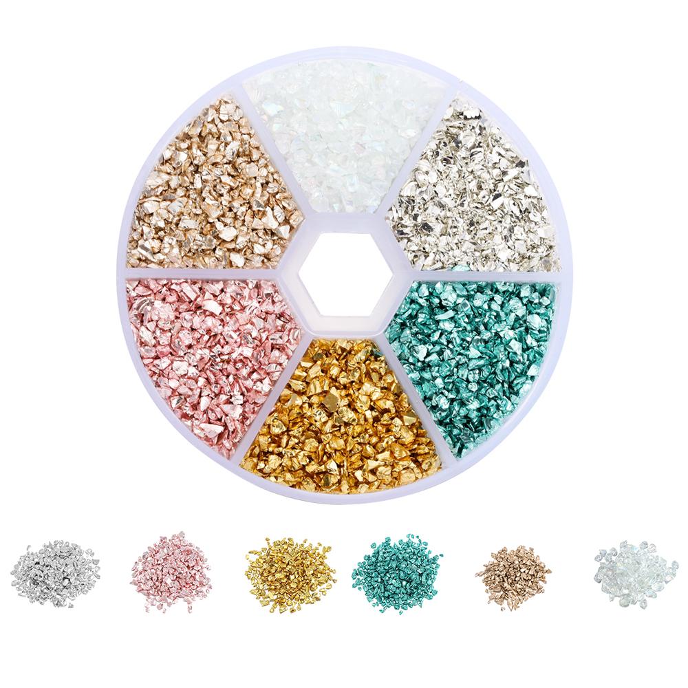 1Box Broken Glass Stones Resin Fillings For Epoxy Resin Mold Crafts Nail Art Decorations Handmade Jewelry Making Mold Fillings