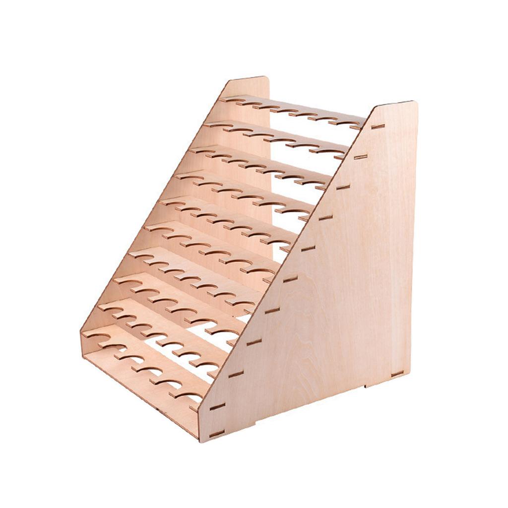 Model Paint Rack Stand Pigment Holder Organizer Wood Painting Rack Exquisite Convenient Shelf Holder DIY Pigments Shelf