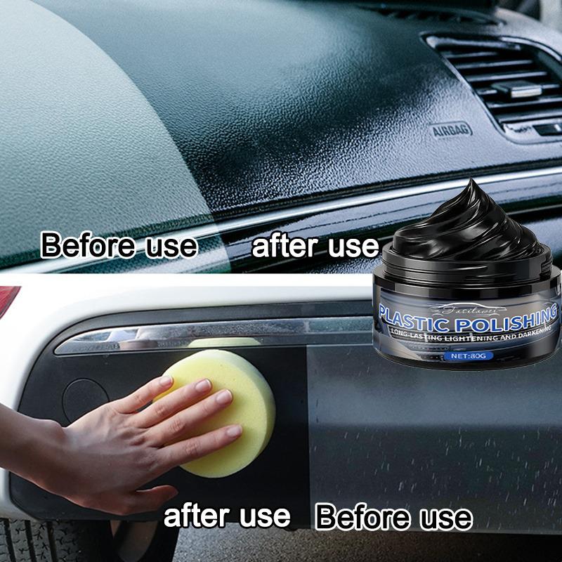 Plastic Refurbishing Wax - Instant Scratch Repair and Tire Brightener for Cars, Bikes, and Motorcycles - Durable Gloss Restorer