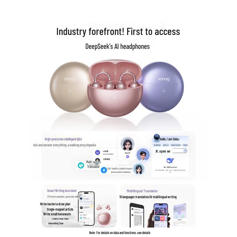 SANAG S6S Pro AI Ear-Clip Open-Fit Bluetooth Sport Headset