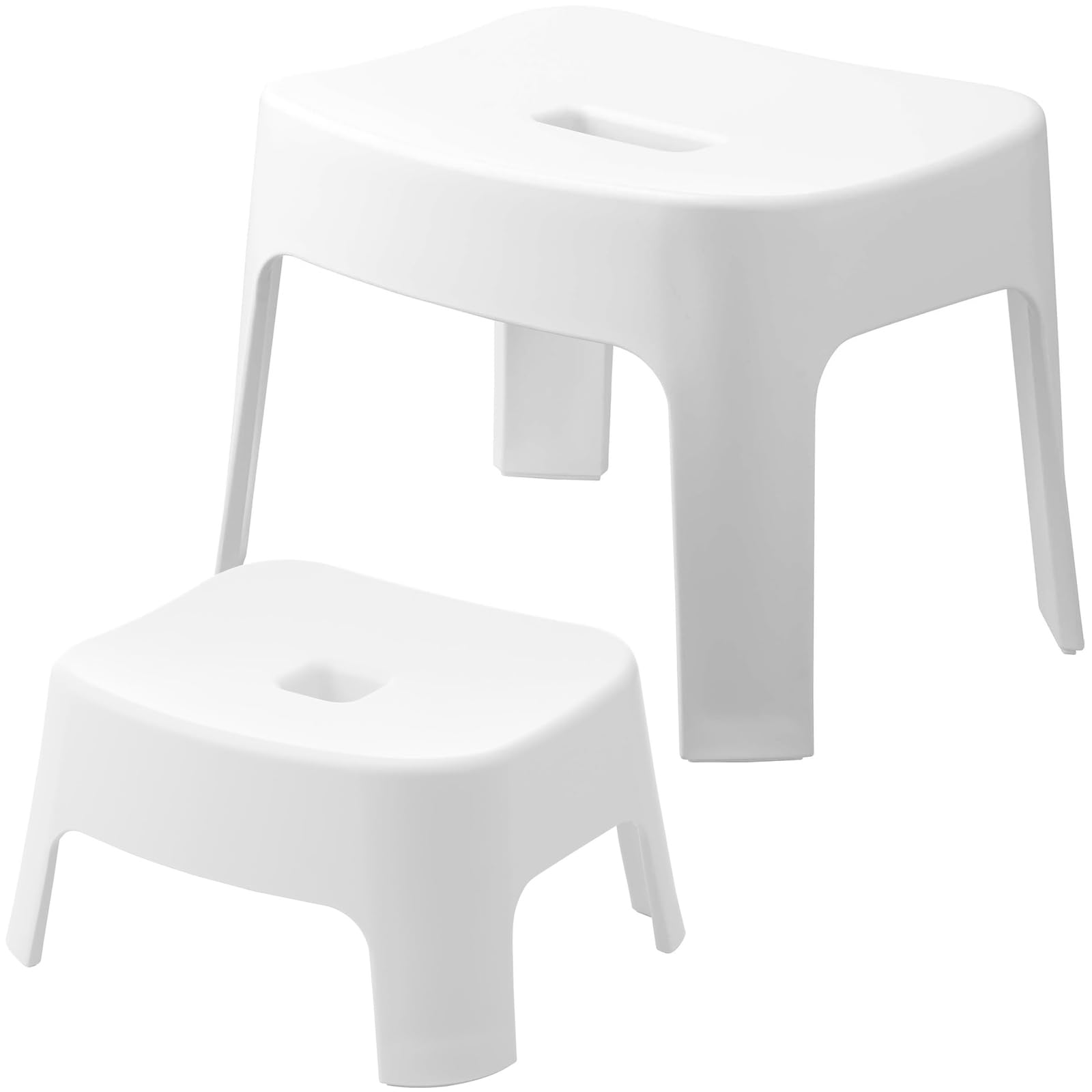 

Yamazaki Magnetic Bath Chair, 25cm Seat Height + 13cm Seat Height for Kids, Tower Floating Storage Bath Chair, White, 1852 6925