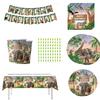 Zoo Animal Jungle Themed Birthday Party Decoration Supplies Cup Banner Set Plate