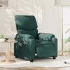 Vidaxl Foldable Massage Armchair, Electric, Dark Green, Fabric