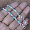 Solid 925 Sterling Silver Turquoise Round Gemstone Handmade Designer Birthstone Bracelet Women Jewelry