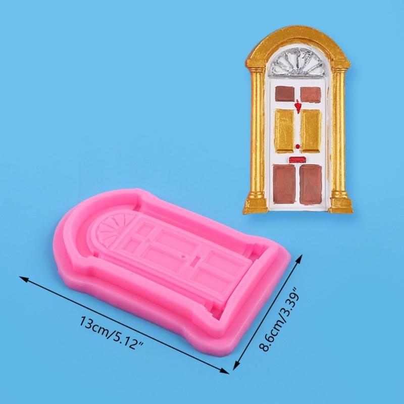 Türrahmen Fenster Zuckerkuchenform Fondantkuchen Lebensmittelqualität Silikonform Backwerkzeuge Zuckerform Schokoladen-Fondantform