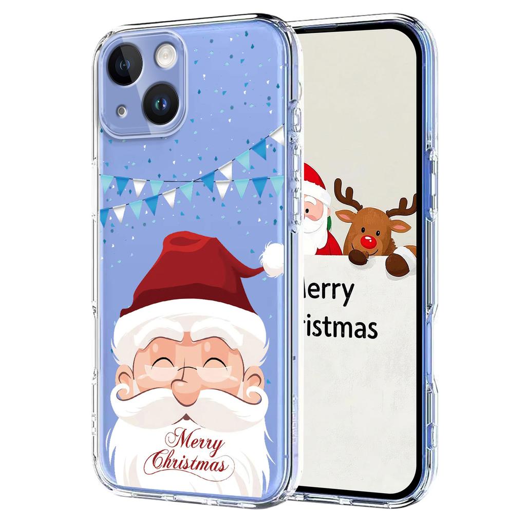For iPhone 13 6.1 inch/iPhone 14 Case Christmas Themed Pattern Printing TPU Phone Back Cover