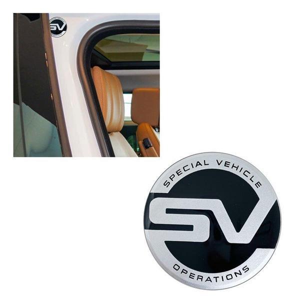 Car Accessories 3D Metal SV Logo Car Body Emblem Badge Sticker For Land Rover Range Rover Evoque Defender 2 Discovery Decor
