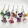 18" Artificial Iris Flower Real Touch Fake Bouquet with Flower Bud for Home Table Centerpiece Wedding Floral Arrangement Flowers