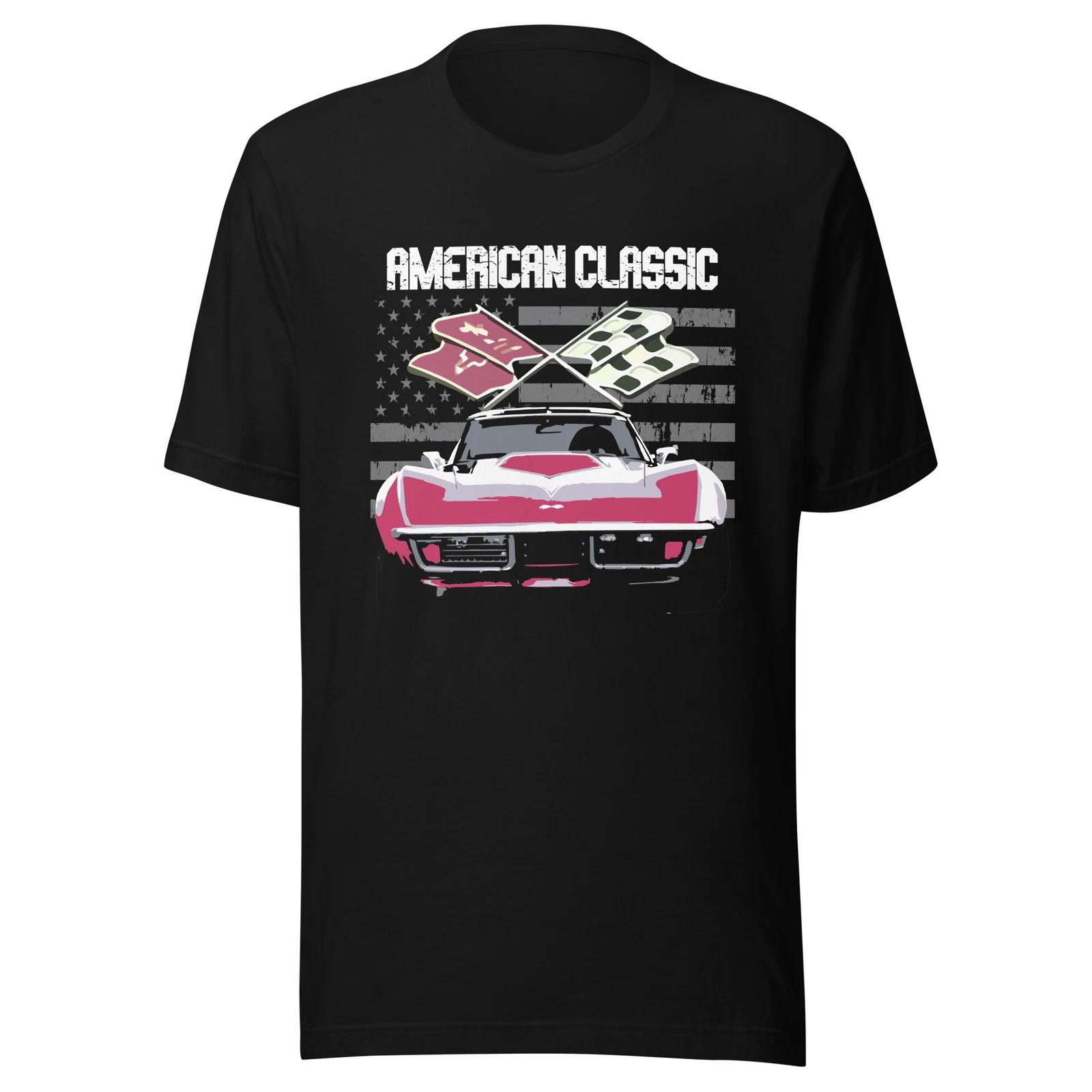 Red vette C3 American Classic Car 3rd Gen Vette Graphic Unisex t-shirt S