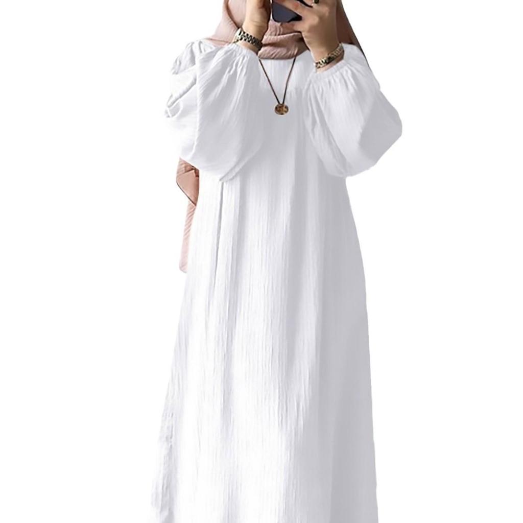 2024 Women's Long-Sleeve Vintage Ruffle Hem Dress - Spring/Autumn Fashion