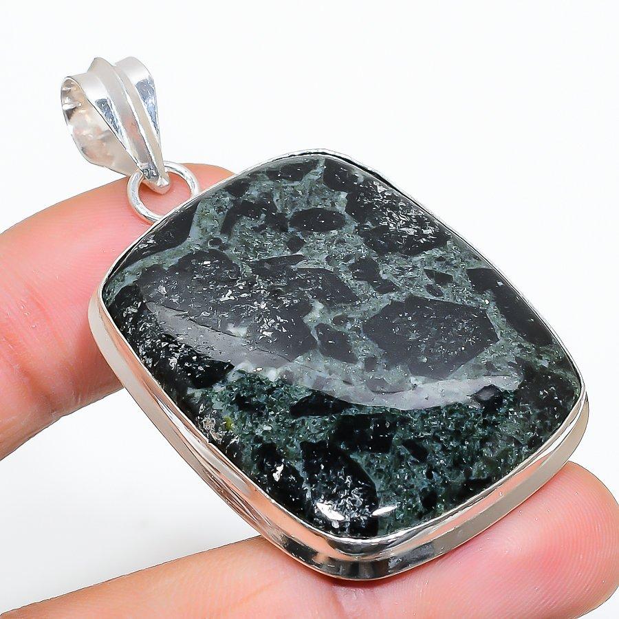 

Этническая ювелирная подвеска ручной работы с драгоценными камнями Камбаба Яшма 2,17 дюйма VM-1514