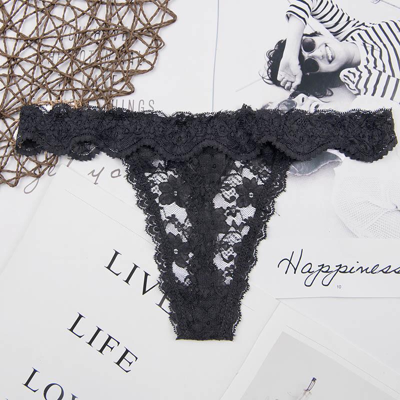 1/7color Women's Sexy Lingerie Thongs G-String Lace Leaves Underwear T-back Panties 1pcs LE2154