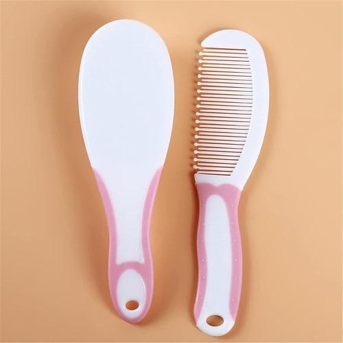 Baby Hair Brush and Comb Set for Newborns, Includes Baby Brush and Bristles, Perfect Baby Grooming Kit for Toddlers and Children, Red