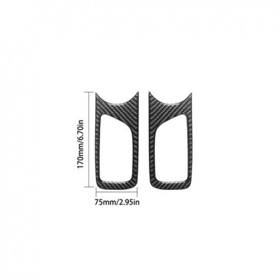 Carbon Fiber Interior Front Door Handle Cover Trim For Toyota Tacoma 2012-15