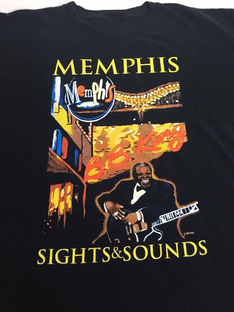 

BB King Memphis Sites Sounds Concert Shirt Black Unisex S-5XL 1H0241 Unisex T-Shirt XL