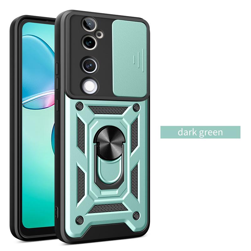 Armor Case For VIVO V40 Pro V40 SE V30 Lite 5G V30e Cover Lens Protection With Ring Magnetic Stand Holder Coque Fundas