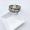 Multilayer Rhinestone Leather Bracelet Gothic Three Layers Bracelet Fashion Heart Bracelet  Female
