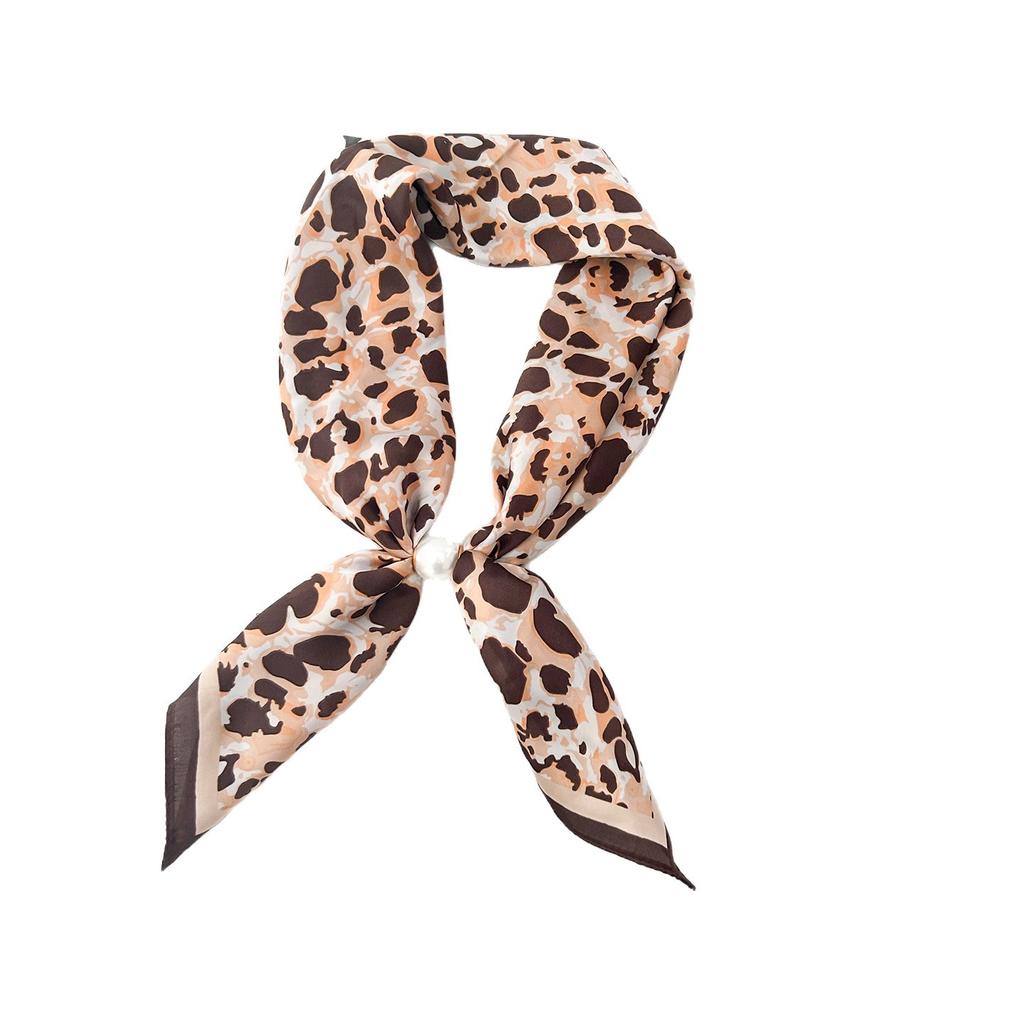 Summer imitation silk satin silk scarf magnetic suction silk scarf lazy silk scarf long necklace decorative thin scarf