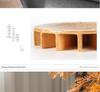 Wabi-Sabi Fruktskål med Bas i Faux Travertin - Elegant Skrivbordsförvaring och Dekoration för Lyxiga Bed & Breakfast och Showrooms.