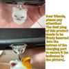 Cute Kitten Mobile Phone Dust Plug - DIY, Luminous, Exquisite and Compact, Protects Charging Port