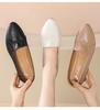 Leather Single Shoes Women's Shoes Spring New Comfortable Versatile Women's Shallow Mouth Soft Sole Non-slip Leather Shoes Women