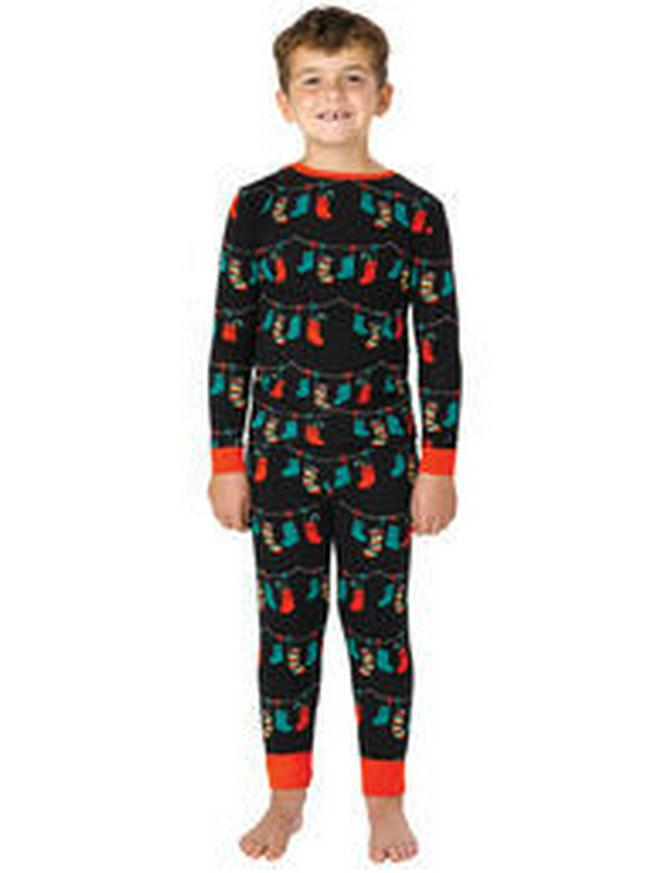 2025 Autumn/Winter Family Matching Outfits: European & American Print Sleepwear for Parents & Kids (Family of 3-4)