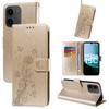 For Xiaomi Poco C85 4G/Xiaomi Redmi 15C 4G (171mm) Leather Case Butterfly Floral Imprint Wallet Stand Cover