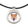 Shiba Inu, Japanese Small Size Dog, Japanese Brushwood Dog – Necklace with a geometric design and the inscription "Art-Dog" | Art-Dog