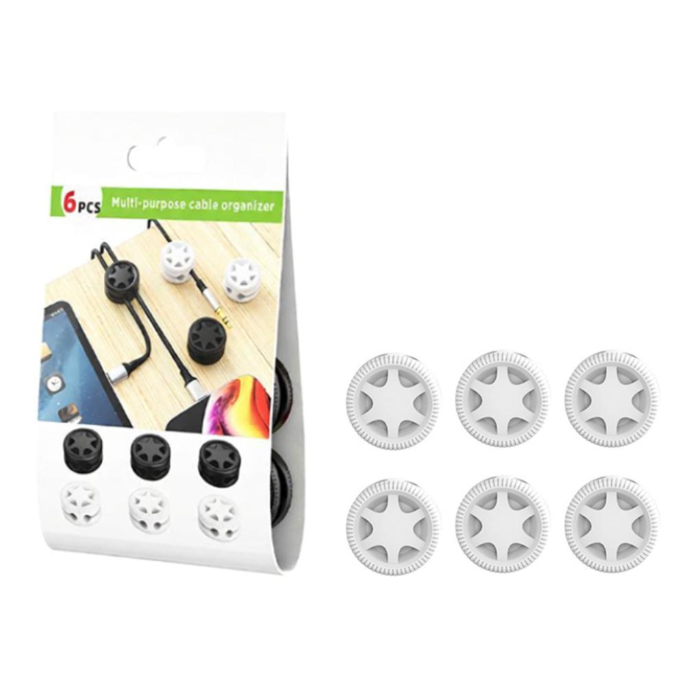 1/3/6Pcs Magnetic Cable Clip Cable Holder Adhesive Wire Keeper Cord Cable Organizer for Home Office Under Desk Management