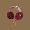 Fashion Versatile Ear Covers Korean Version Style Contrasting Color Strap Lamb Wool Ear Tips Winter Warmth and Windproof Ear Tip