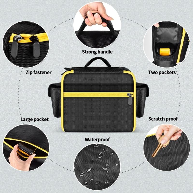 Cordless Tool Storage Holder Organizer Protective Case for 20V Tire Inflator with Pocket Air Compressor Carrying Bag