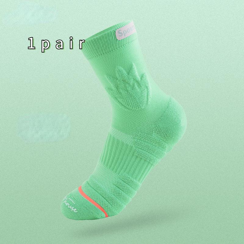 

Женские дышащие носки для бега, размер 35–39, махровые спортивные носки с антибактериальным дезодорантом One-size зелёный