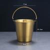 Mini Stainless Steel Pails Small Ice Bucket with Handle for Beverage Wine French Fries Chicken Wings Home Bars Parties