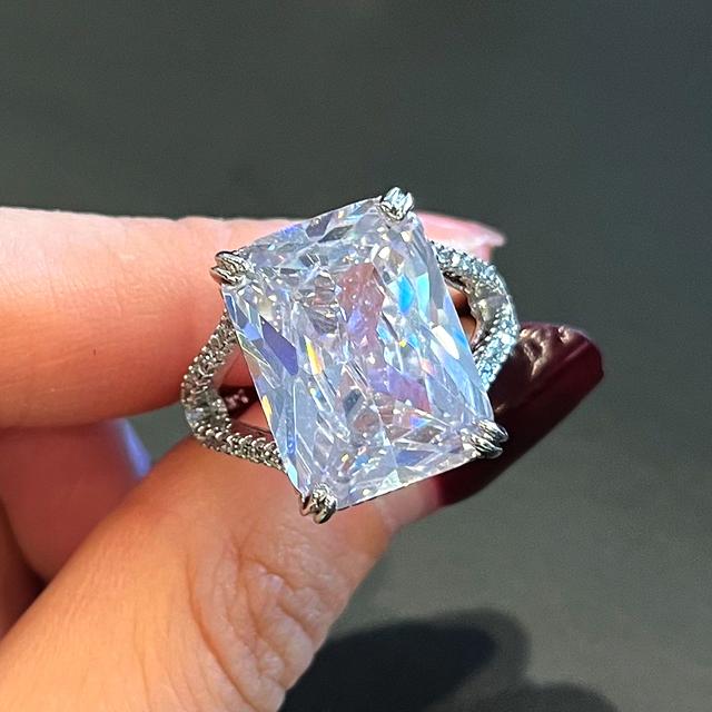 

Роскошные кольца с кристаллами кубического циркония для женщин, высокое качество, серебряный цвет, элегантное женское кольцо для свадебной вечеринки, модные украшения 10