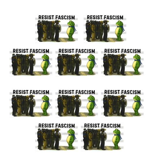 Portland Frog Protester Sticker Set Waterproof Vinyl Bumper Stickers Portland Rage Resistance Humor Frogs