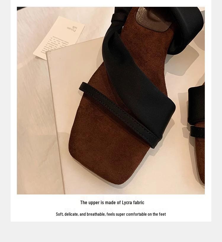 Sandály na klínku Grape Mom Style 5,5 cm s hranatou špičkou peep toe a jedním páskem pro ženy