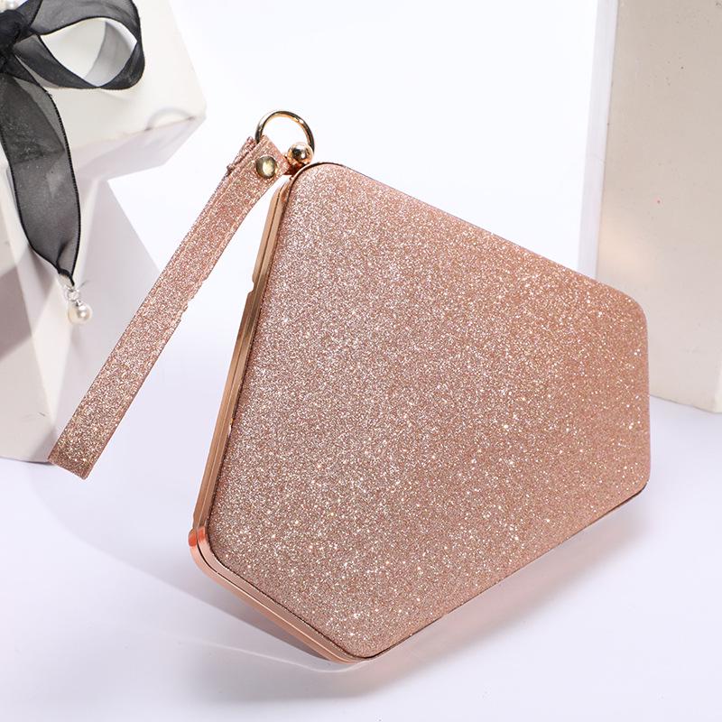 Borsa da sera alla moda con paillettes riflettenti francesi – Elegante borsa a mano e a tracolla per matrimoni e trucco
