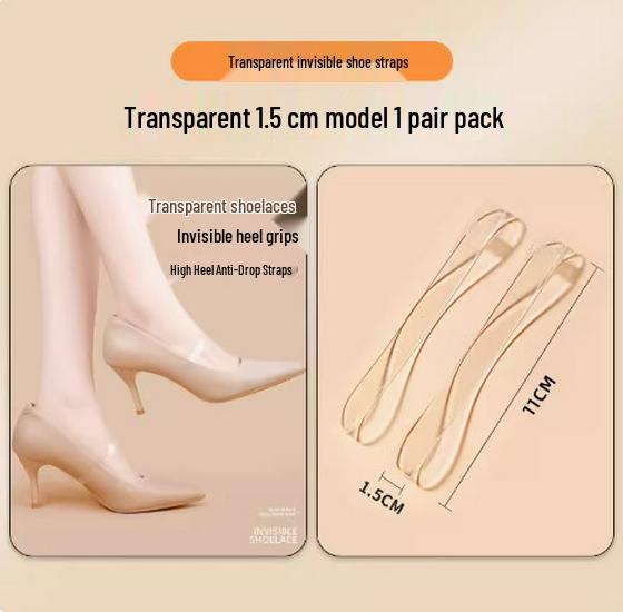 Transparente Anti-Rutsch-Schuhbänder für Damen-High Heels Sandalen