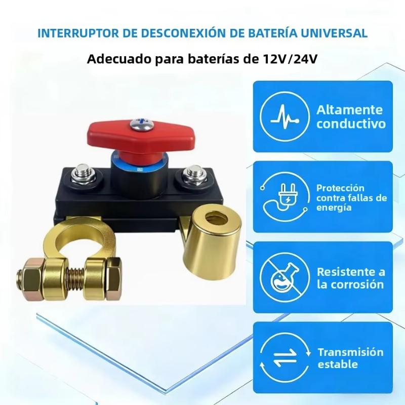 Car Battery Cut Off Switch Disconnect Automatic Circuit Breaker Anti-Power Off Leakage Protector Universal Auto Parts 12V/24V