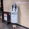 Mid-length Cotton-padded Jacket for Women in Winter Korean Style Loose Casual Hooded Thickened Warm Over-the-knee Cotton Jacket